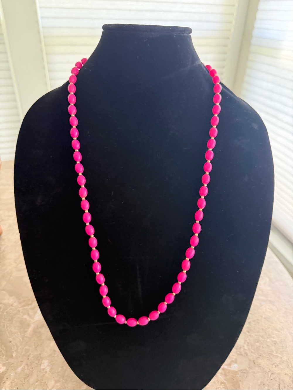 Hot Pink Beaded Necklace - Women Jewelry
